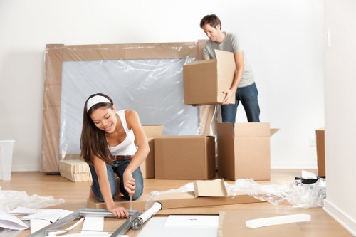 Commercial moving team planning a business relocation in Belsize Park