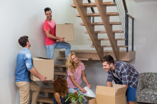 Moving team handling a residential removal in Belsize Park