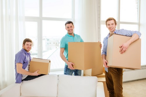 A selection of sturdy moving boxes and packing supplies for local customers