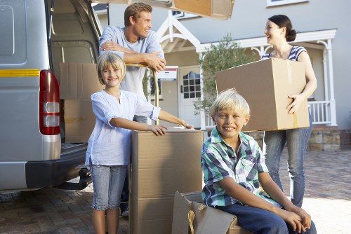 Loaded moving truck prepared for a flat or house removal in Belsize Park