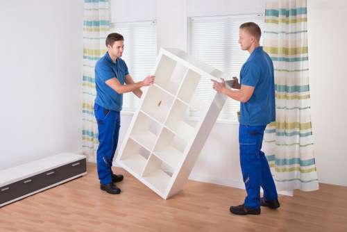 Packing and protecting office furniture and equipment for a Belsize Park move